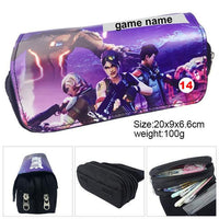 Games Roblox Minecraft Creeper Plaid Children Teenager Student Pencil Case Box Pen Bag 14