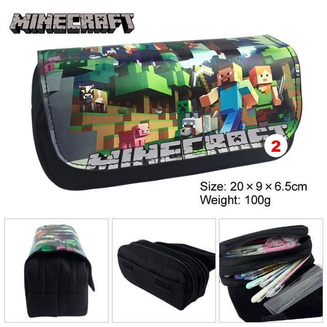 Games Roblox Minecraft Creeper Plaid Children Teenager Student Pencil Case Box Pen Bag - Lusy Store