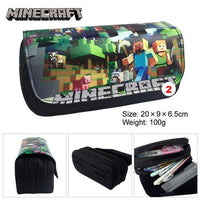Games Roblox Minecraft Creeper Plaid Children Teenager Student Pencil Case Box Pen Bag 2