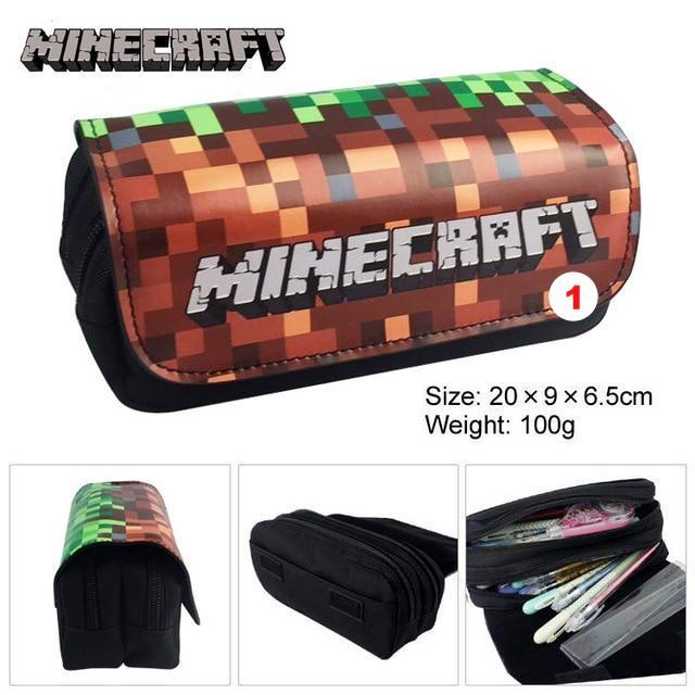 Games Roblox Minecraft Creeper Plaid Children Teenager Student Pencil Case Box Pen Bag - Lusy Store
