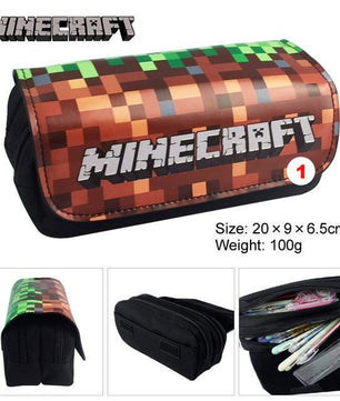 Games Roblox Minecraft Creeper Plaid Children Teenager Student Pencil Case Box Pen Bag - Lusy Store