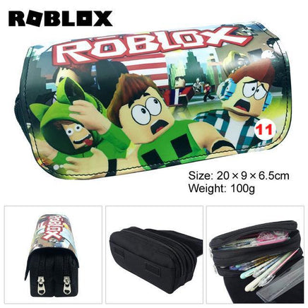 Games Roblox Minecraft Creeper Plaid Children Teenager Student Pencil Case Box Pen Bag 11