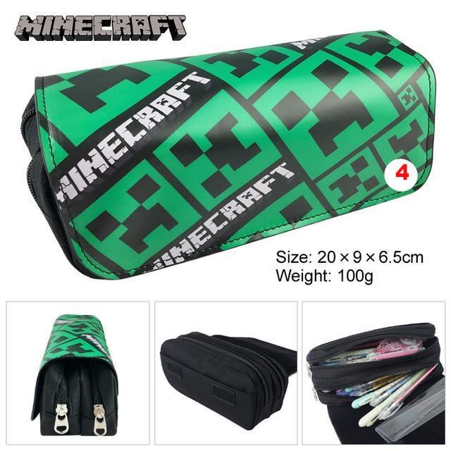 Games Roblox Minecraft Creeper Plaid Children Teenager Student Pencil Case Box Pen Bag - Lusy Store