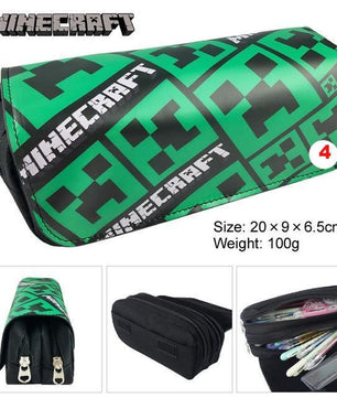 Games Roblox Minecraft Creeper Plaid Children Teenager Student Pencil Case Box Pen Bag - Lusy Store