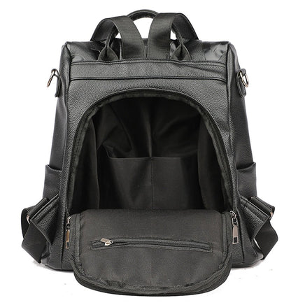 Girls Backpack Anti Theft Women Backpack High Quality Soft Leather Letter Rucksack School Bags For Girls B375 - Lusy Store