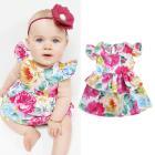 Girls dress Floral Cute Princess dress O-Neck Striped Outfits - Lusy Store