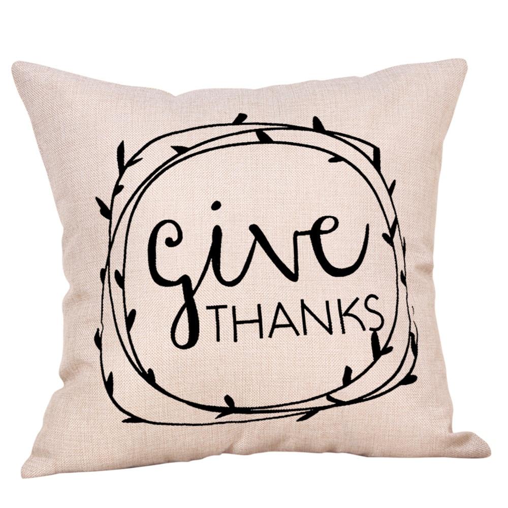 Give thanks Simple Fashion Throw Pillow Cases Cafe pillow - Lusy Store
