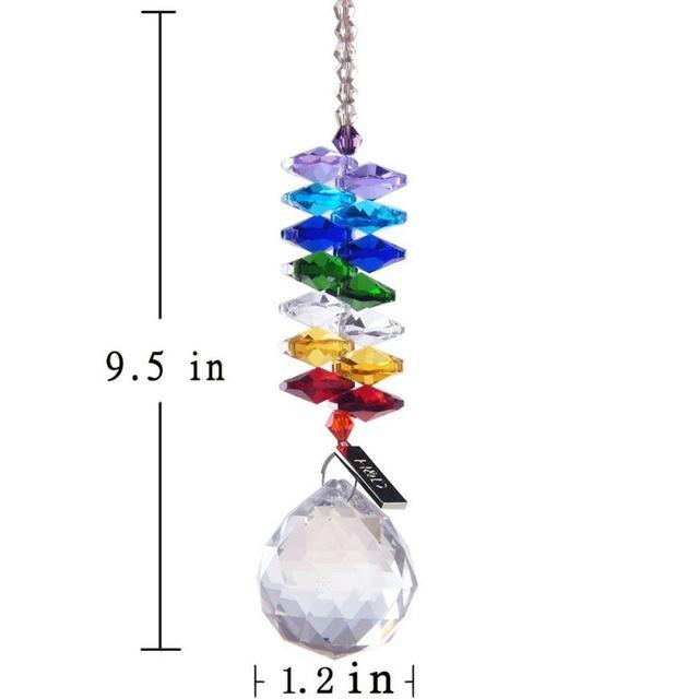 Glass Wind Chime Bell Hanging Ornament Decor Birthday Gifts Home Decoration Crystal Ball Pendant Valentine's Day - Lusy Store