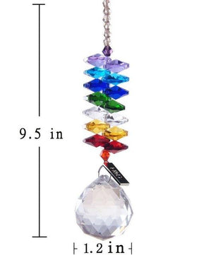 Glass Wind Chime Bell Hanging Ornament Decor Birthday Gifts Home Decoration Crystal Ball Pendant Valentine's Day - Lusy Store