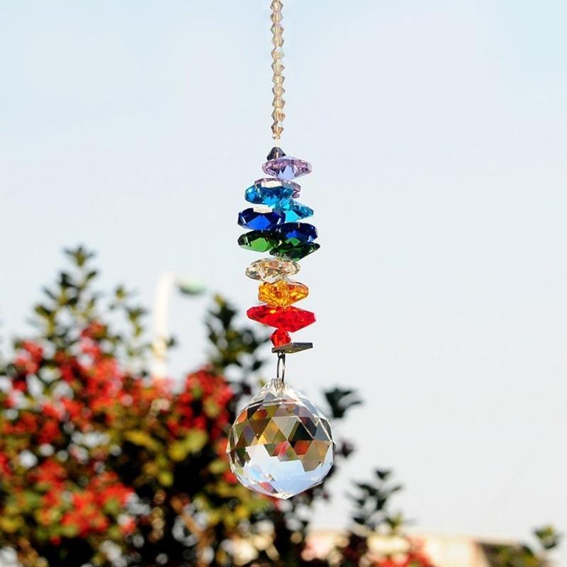 Glass Wind Chime Bell Hanging Ornament Decor Birthday Gifts Home Decoration Crystal Ball Pendant Valentine's Day - Lusy Store