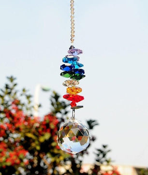 Glass Wind Chime Bell Hanging Ornament Decor Birthday Gifts Home Decoration Crystal Ball Pendant Valentine's Day - Lusy Store