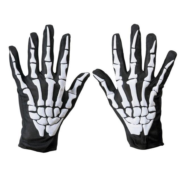 Gloves Horrible Skull Skeleton Claw Cosplay Masquerade Accessories Long Sleeve - Lusy Store