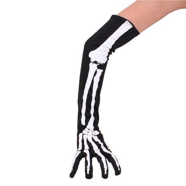 Gloves Horrible Skull Skeleton Claw Cosplay Masquerade Accessories Long Sleeve - Lusy Store