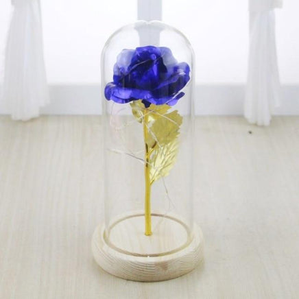 Gold-plated Red Rose With LED Glass Dome Light Beauty and The Beast For Wedding Party A3 United States