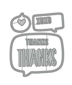 Greetings XO Metal Dies Thanks Cutting Dies for Scrapbooking Card Making Album Embossing Crafts - Lusy Store