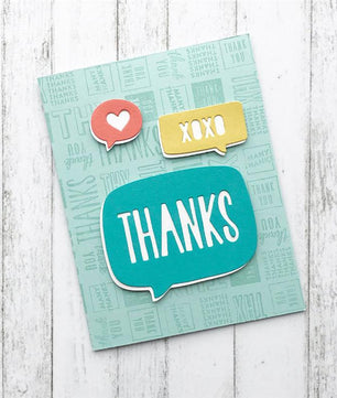 Greetings XO Metal Dies Thanks Cutting Dies for Scrapbooking Card Making Album Embossing Crafts - Lusy Store