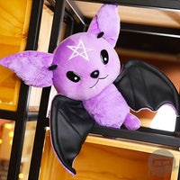 Halloween Plush Toy Dark Series Moon Red Bat Doll Cute Stuffed Rock Style Christmas Gift HL39 - Lusy Store LLC