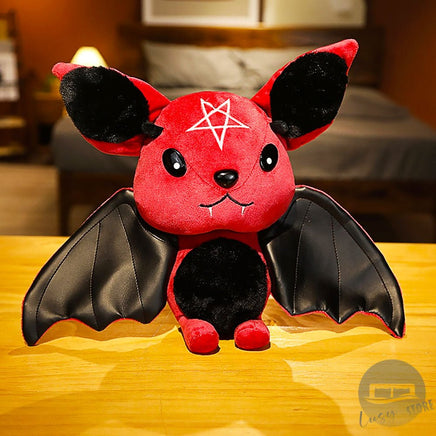 Halloween Plush Toy Dark Series Moon Red Bat Doll Cute Stuffed Rock Style Christmas Gift HL39 - Lusy Store LLC