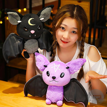 Halloween Plush Toy Dark Series Moon Red Bat Doll Cute Stuffed Rock Style Christmas Gift HL39 - Lusy Store LLC