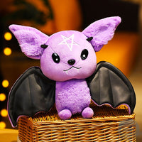 Halloween Plush Toy Dark Series Moon Red Bat Doll Cute Stuffed Rock Style Christmas Gift HL39 - Lusy Store LLC