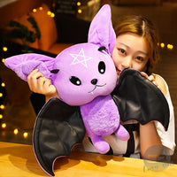 Halloween Plush Toy Dark Series Moon Red Bat Doll Cute Stuffed Rock Style Christmas Gift HL39 - Lusy Store LLC