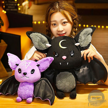 Halloween Plush Toy Dark Series Moon Red Bat Doll Cute Stuffed Rock Style Christmas Gift HL39 - Lusy Store LLC