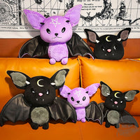 Halloween Plush Toy Dark Series Moon Red Bat Doll Cute Stuffed Rock Style Christmas Gift HL39 - Lusy Store LLC