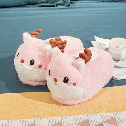Hamster Slippers Cartoon Warm Kawaii Unicorn Plush Shoes Soft Sole Flat Home Cotton Shoes Style 7