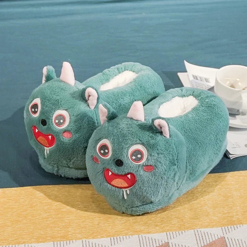 Hamster Slippers Cartoon Warm Kawaii Unicorn Plush Shoes Soft Sole Flat Home Cotton Shoes - Lusy Store LLC