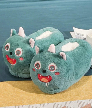 Hamster Slippers Cartoon Warm Kawaii Unicorn Plush Shoes Soft Sole Flat Home Cotton Shoes - Lusy Store LLC