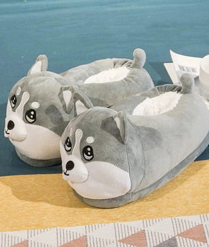 Hamster Slippers Cartoon Warm Kawaii Unicorn Plush Shoes Soft Sole Flat Home Cotton Shoes - Lusy Store LLC