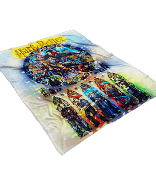 Harry Potter Fleece Blanket Brightum White Blanket - Lusy Store