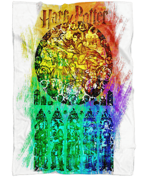 Harry Potter Fleece Blanket Chroma Art White Blanket - Lusy Store