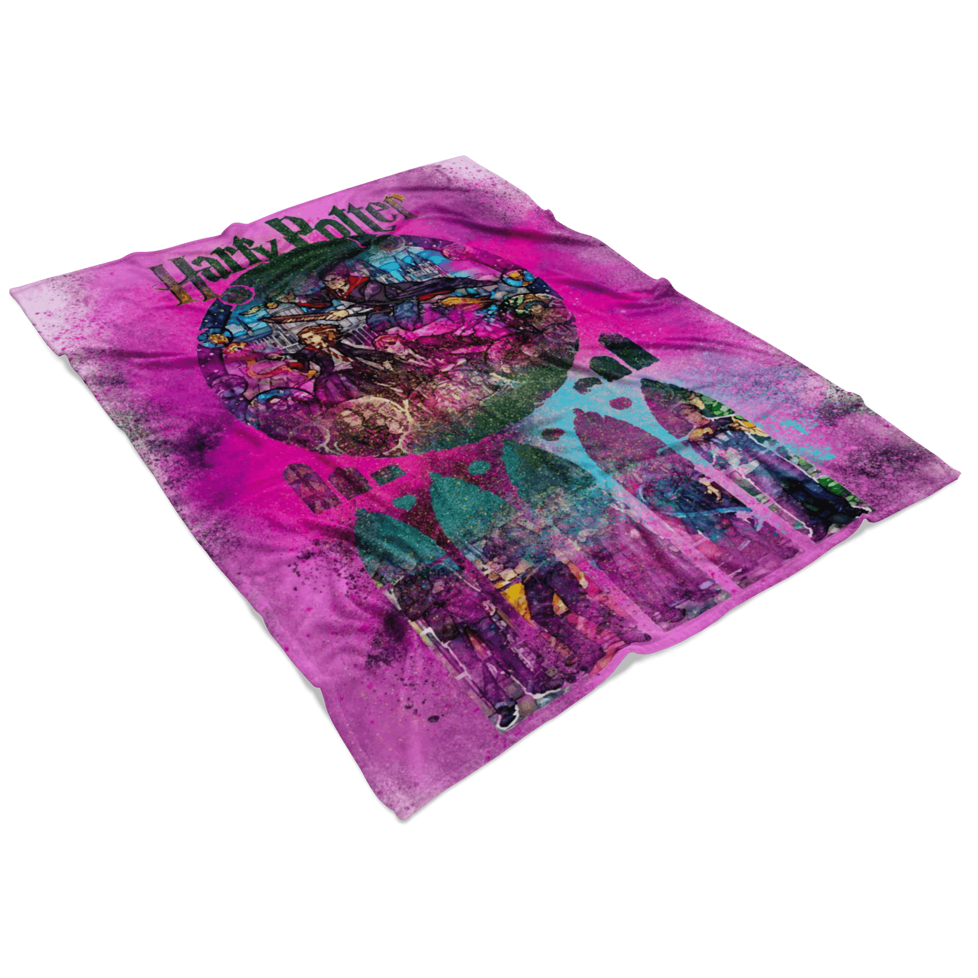 Harry Potter Fleece Blanket Color Dust Pink Blanket - Lusy Store
