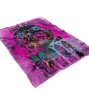 Harry Potter Fleece Blanket Color Dust Pink Blanket - Lusy Store