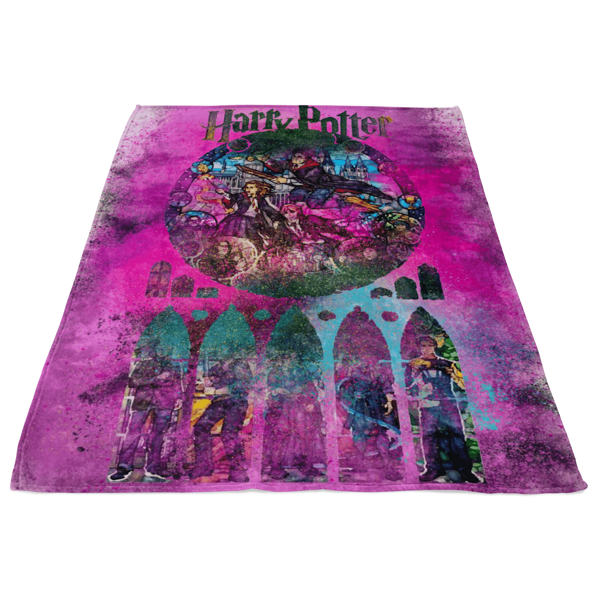 Harry Potter Fleece Blanket Color Dust Pink Blanket - Lusy Store