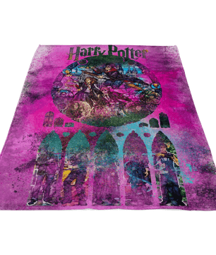 Harry Potter Fleece Blanket Color Dust Pink Blanket - Lusy Store
