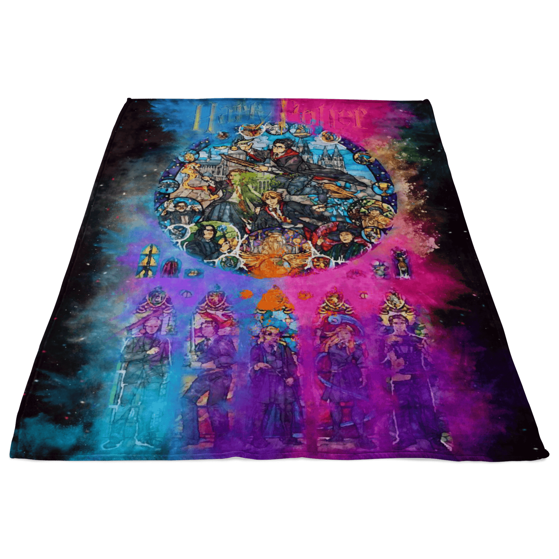 Harry Potter Fleece Blanket Color Festival Black Blanket Warm And Super Comfortable Best Gift For Kids - Lusy Store