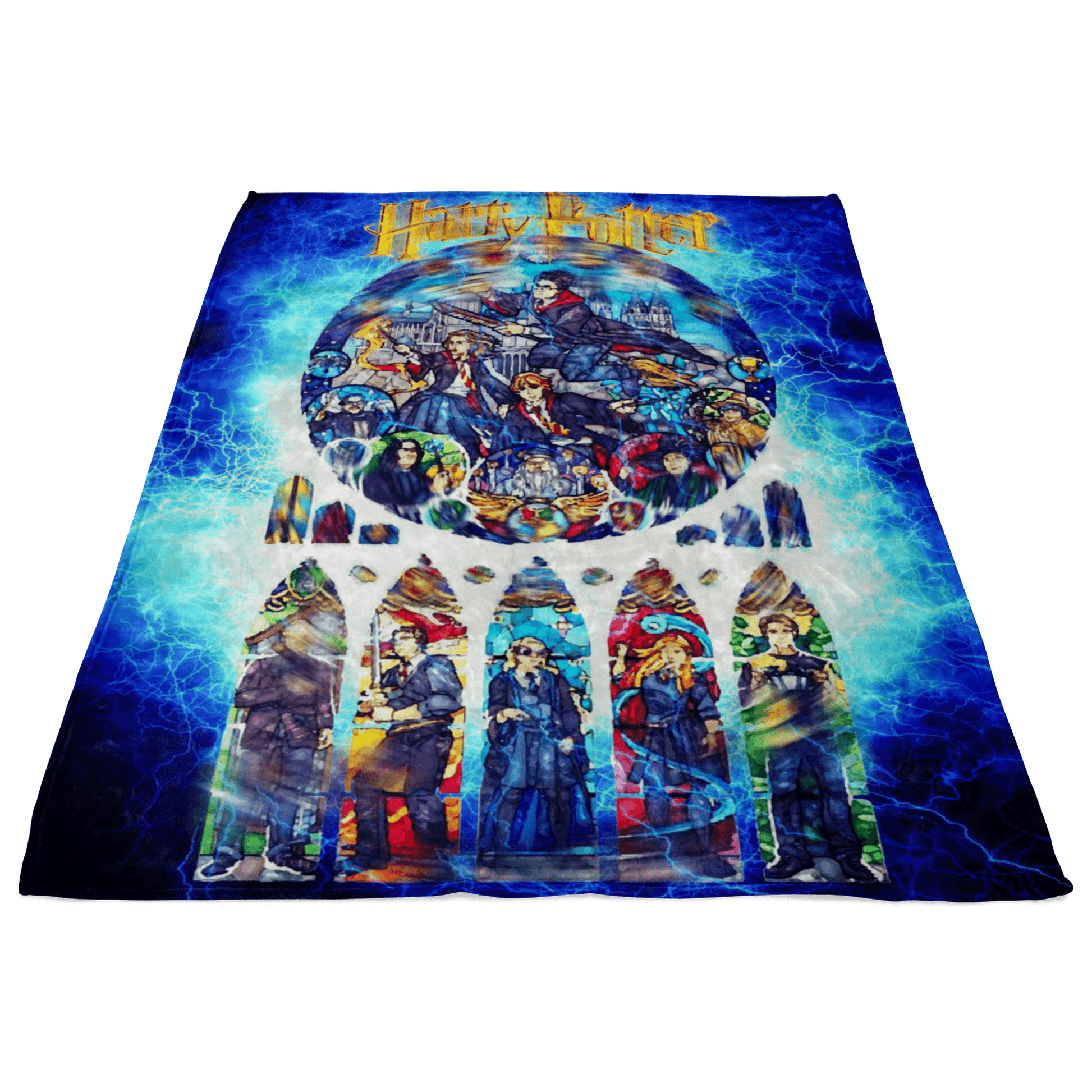 Harry Potter Fleece Blanket Electric Blue Blanket - Lusy Store