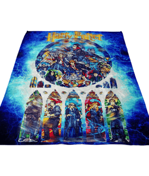 Harry Potter Fleece Blanket Electric Blue Blanket - Lusy Store