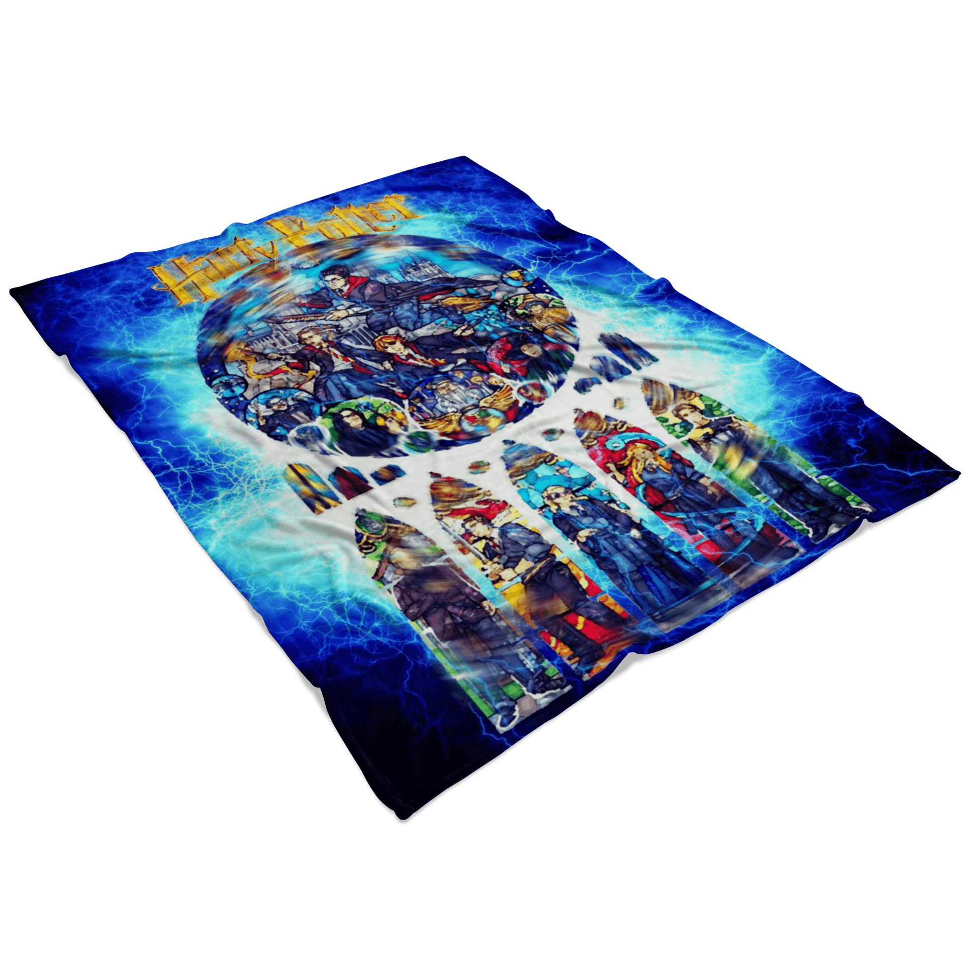 Harry Potter Fleece Blanket Electric Blue Blanket - Lusy Store