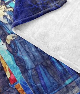 Harry Potter Fleece Blanket Electric Blue Blanket - Lusy Store