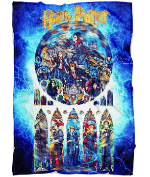 Harry Potter Fleece Blanket Electric Blue Blanket - Lusy Store