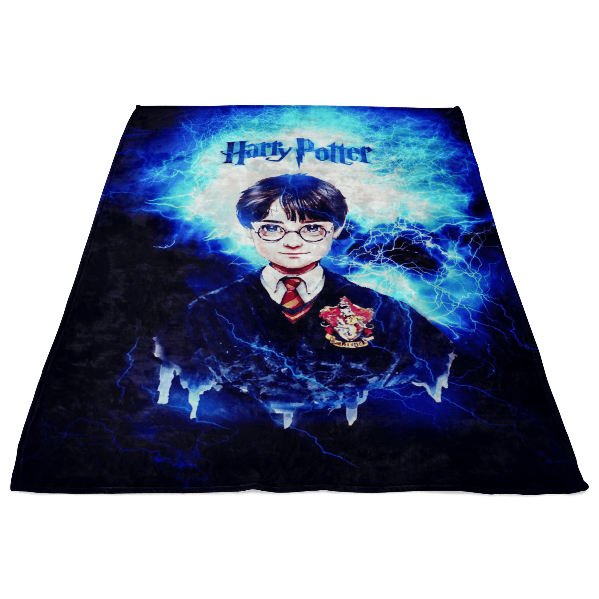 Harry Potter Fleece Blanket Electric Brown Blue Blanket - Lusy Store