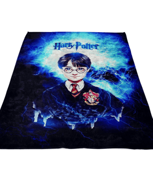 Harry Potter Fleece Blanket Electric Brown Blue Blanket - Lusy Store