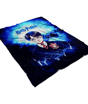 Harry Potter Fleece Blanket Electric Brown Blue Blanket - Lusy Store