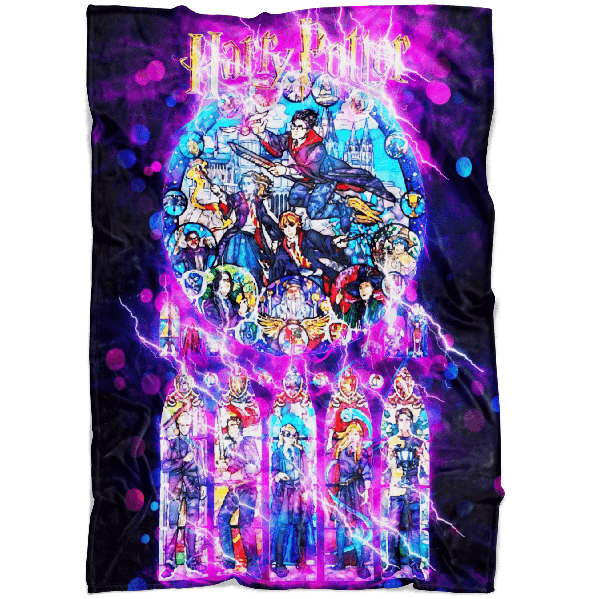 Harry Potter Fleece Blanket Energy Black Blanket - Lusy Store
