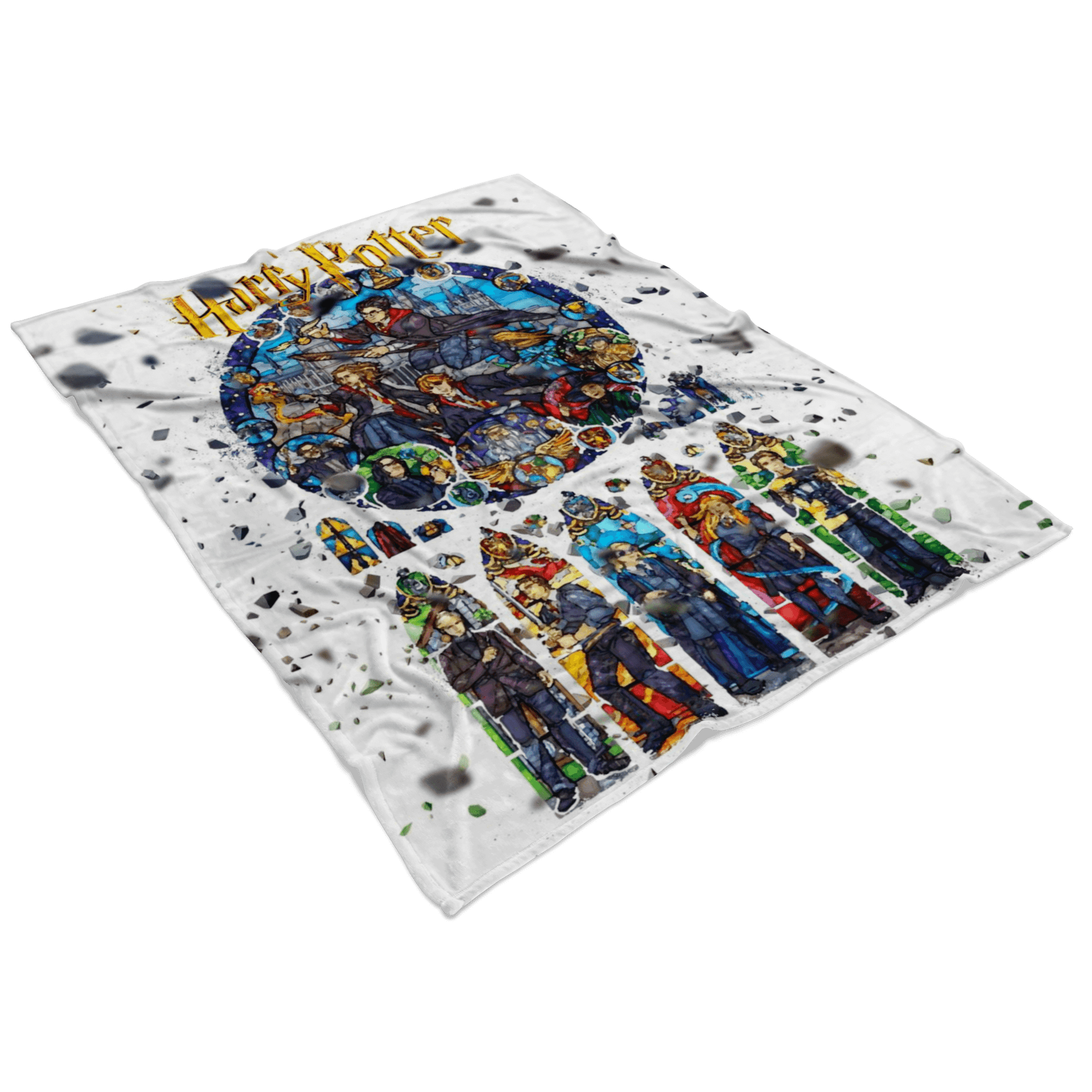 Harry Potter Fleece Blanket Explode & Shatter White Blanket - Lusy Store