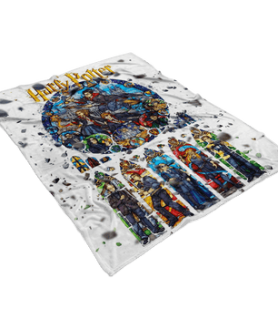 Harry Potter Fleece Blanket Explode & Shatter White Blanket - Lusy Store