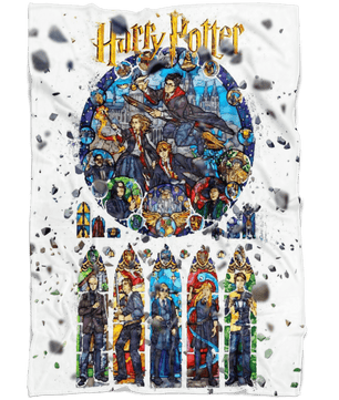 Harry Potter Fleece Blanket Explode & Shatter White Blanket - Lusy Store